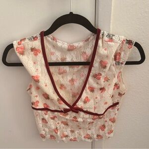 Floral Lace Crop Top